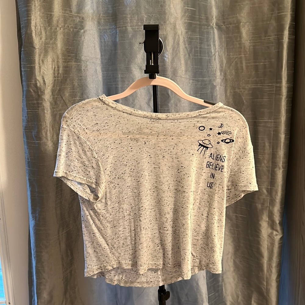 Aliens Believe In Us Crop Top (Size S)